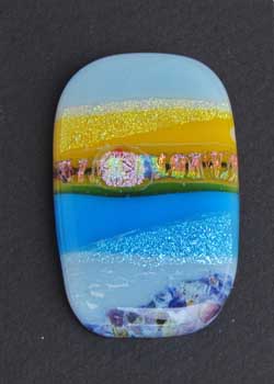 "Florida Sunset" by Gloria Fuller, Lancaster WI - Glass Fusing - SOLD